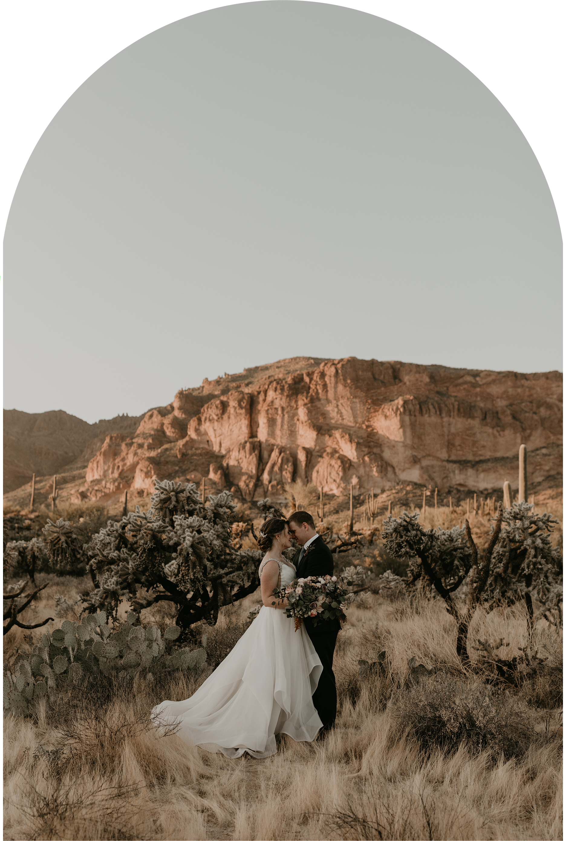 Intimate Cloth and Flame Wedding in the Superstition Mountains