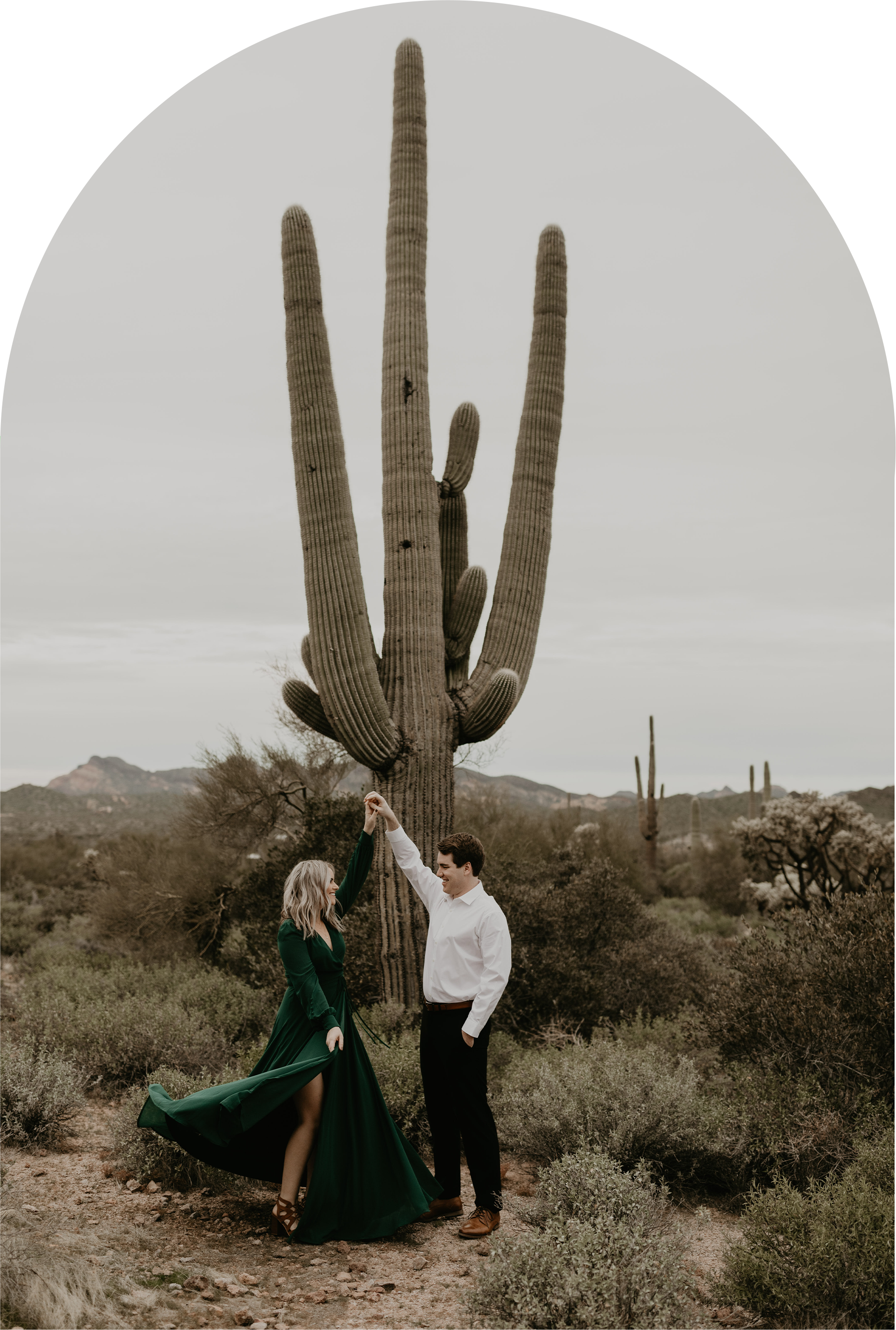 superstition mountains engagement photos