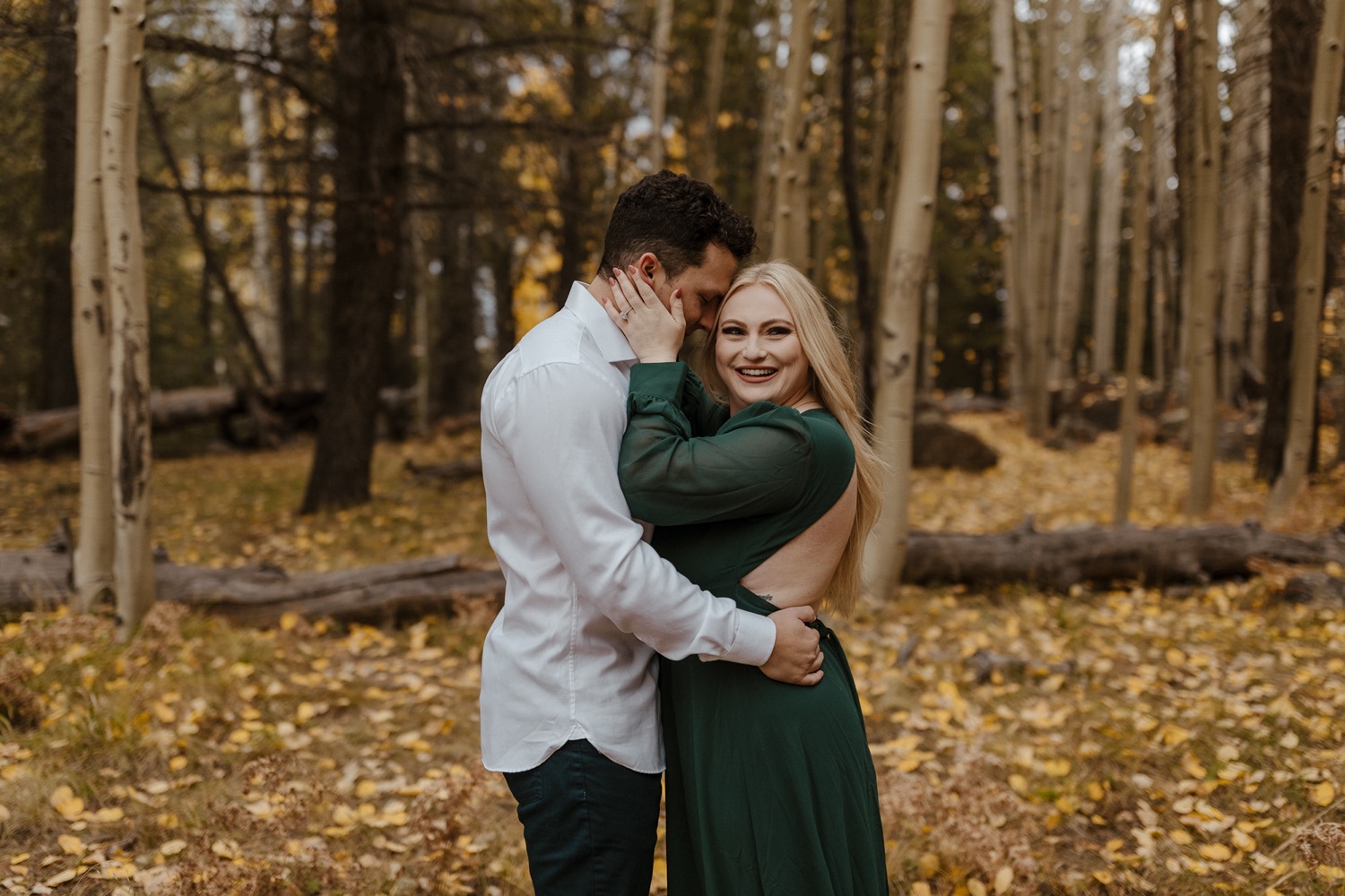Fall Forest Engagement Photos in Flagstaff, Arizona