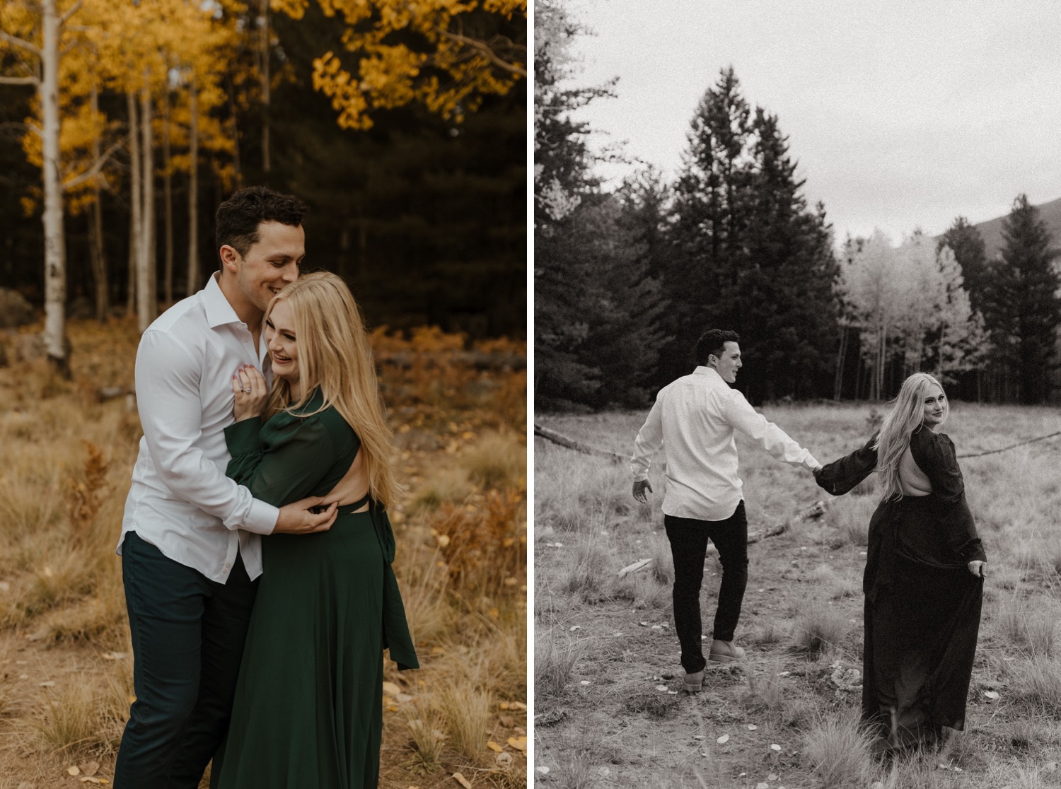 Fall Forest Engagement Photos in Flagstaff, Arizona