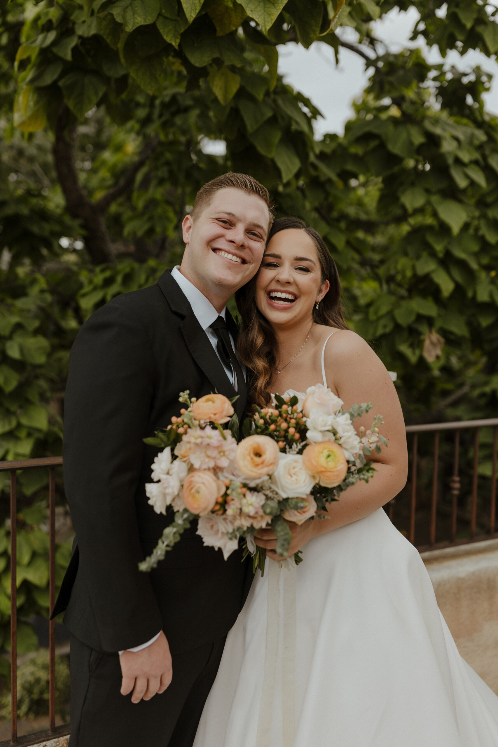 bride and groom portrait