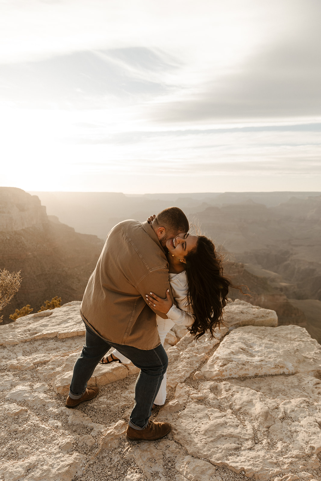 couple dancing at Grand Canyon Engagement Photos