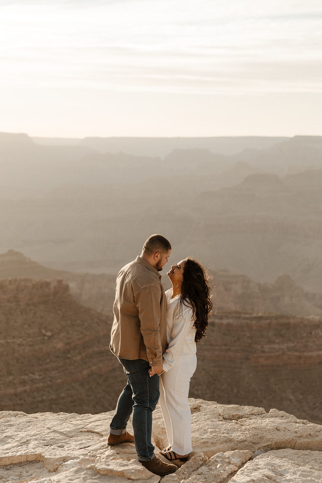 holding hands Grand Canyon Engagement Photos