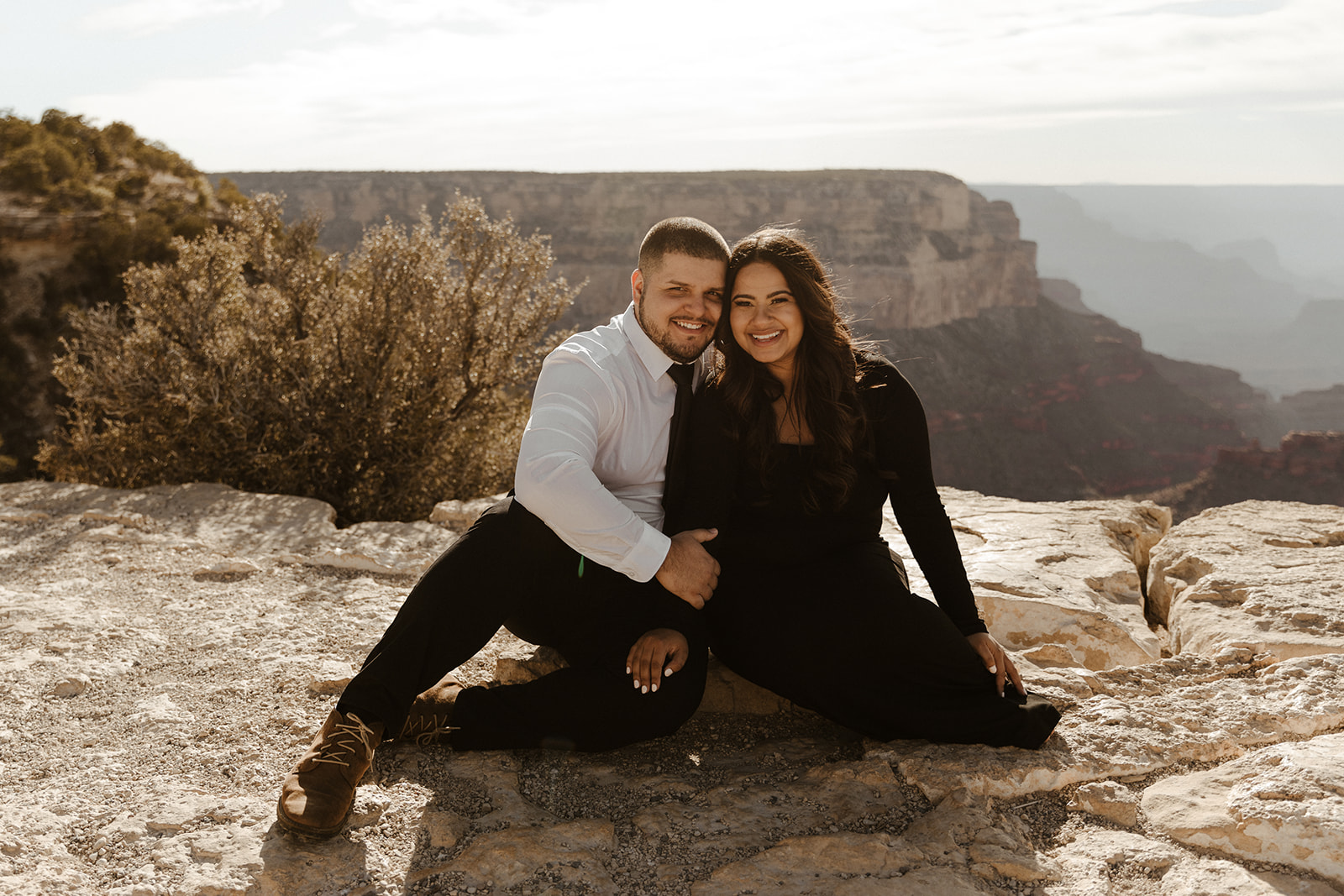 formal wear Grand Canyon Engagement Photos