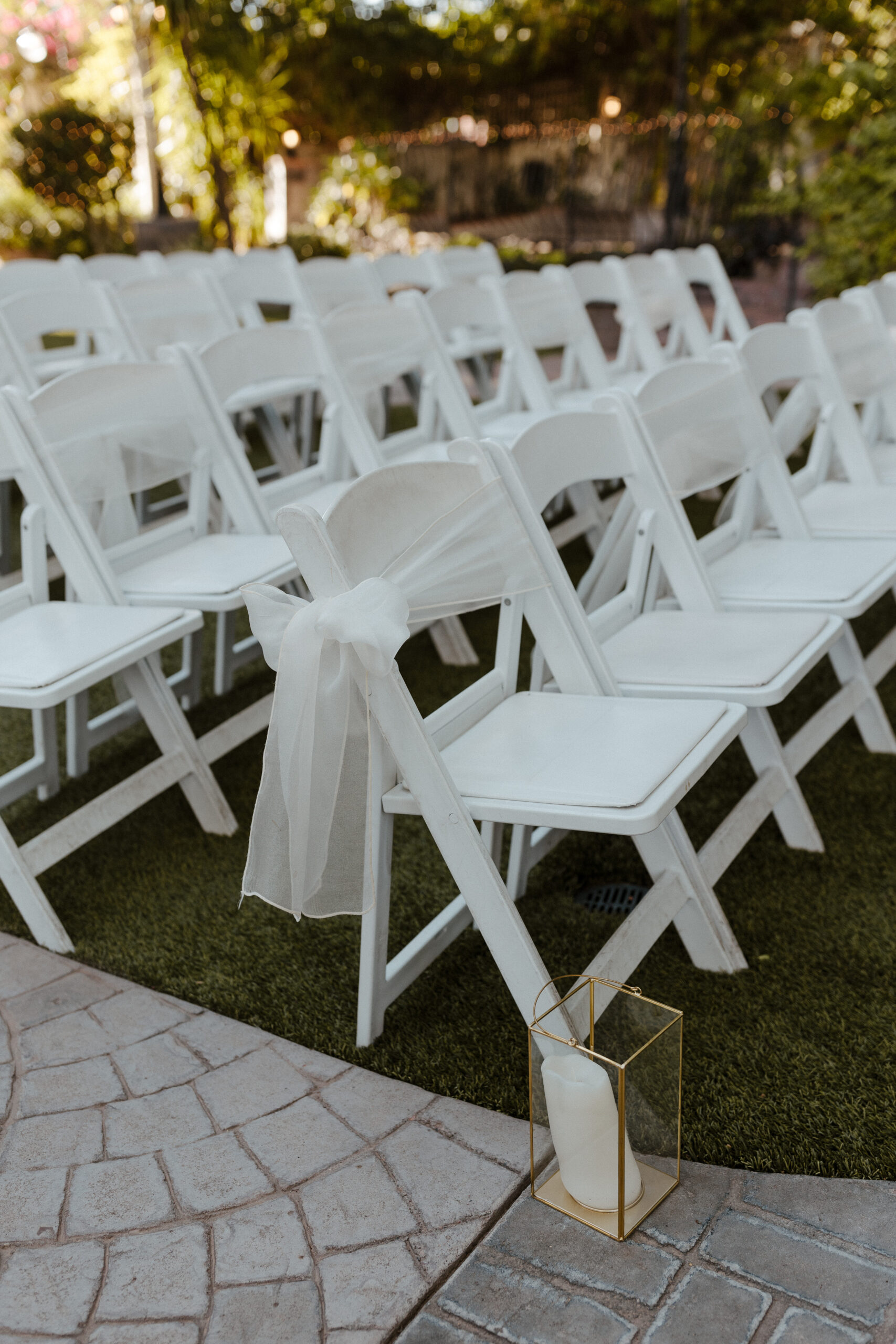 ceremony chairs at wright house wedding in arizona 