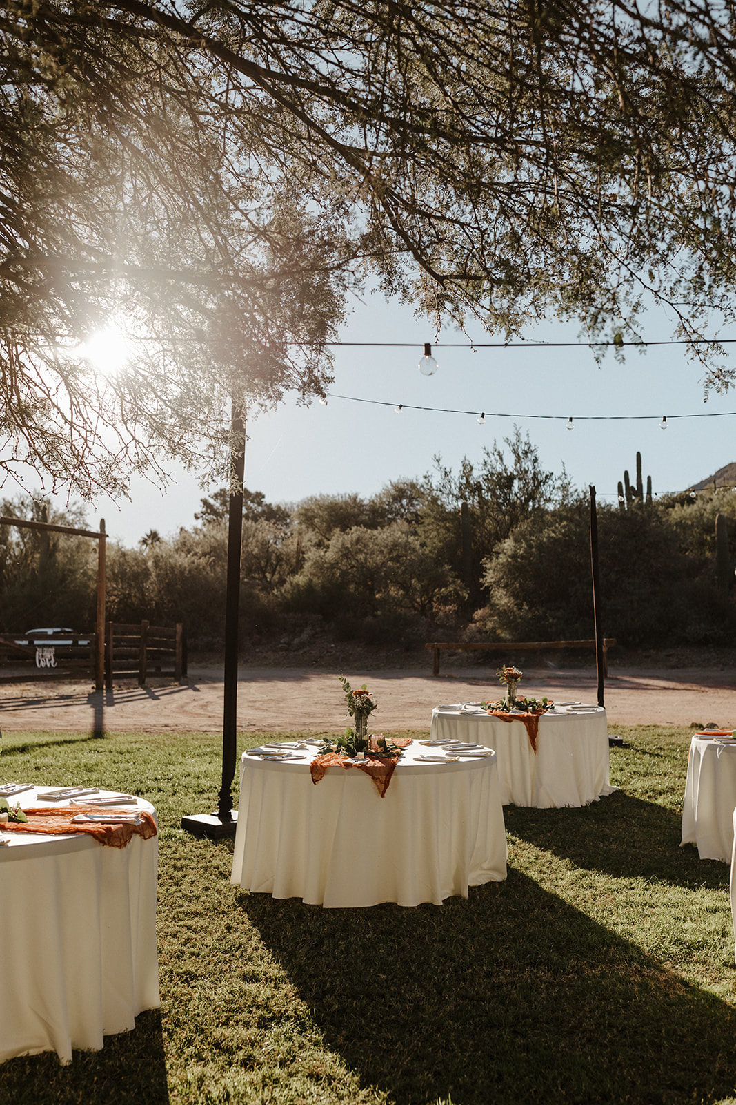 reception table space at Saguaro Lake Guest Ranch Wedding
