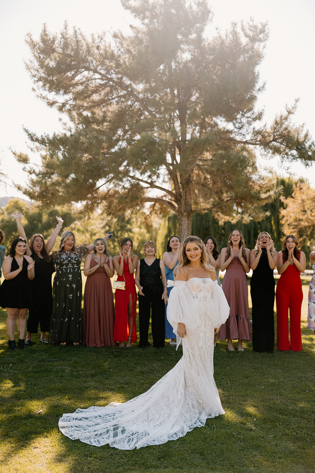 Bride celebrates with her girls before her stunning Arizona fairy garden wedding