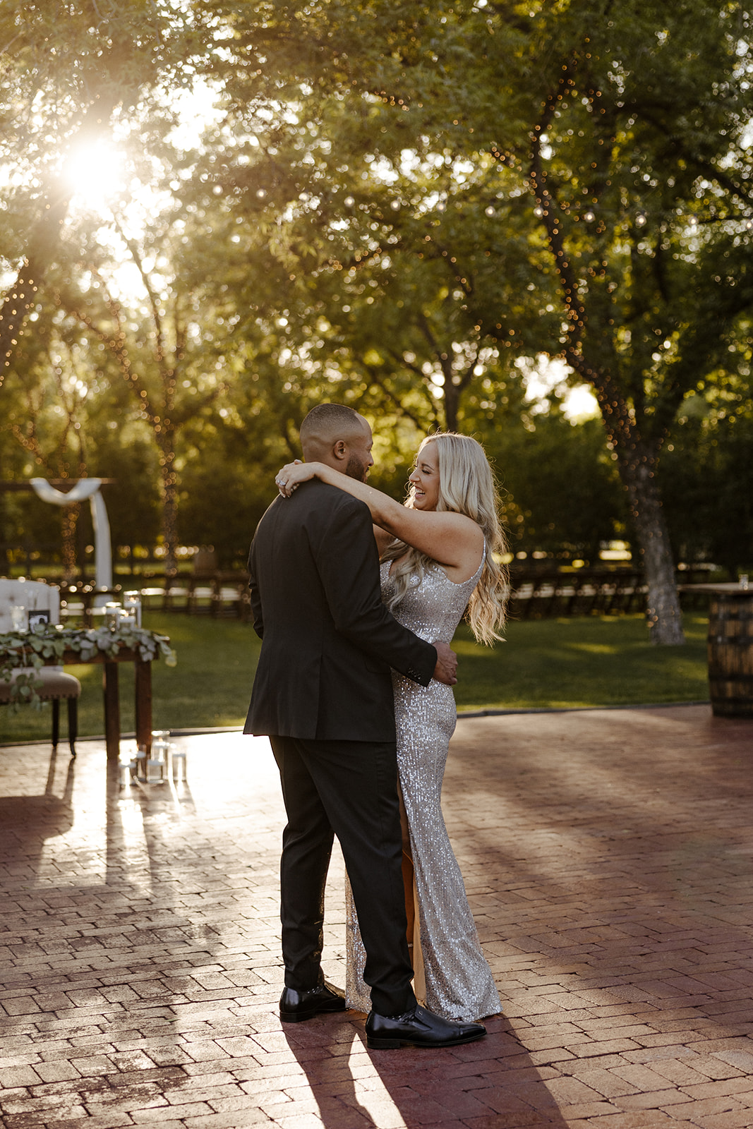 The stunning bride and groom dance the night away at the stunning Venue at the Grove 