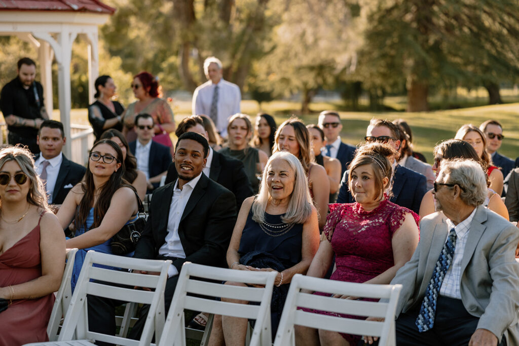 Guests anxiously look on as the stunning Poco Diablo Resort wedding ceremony unfolds