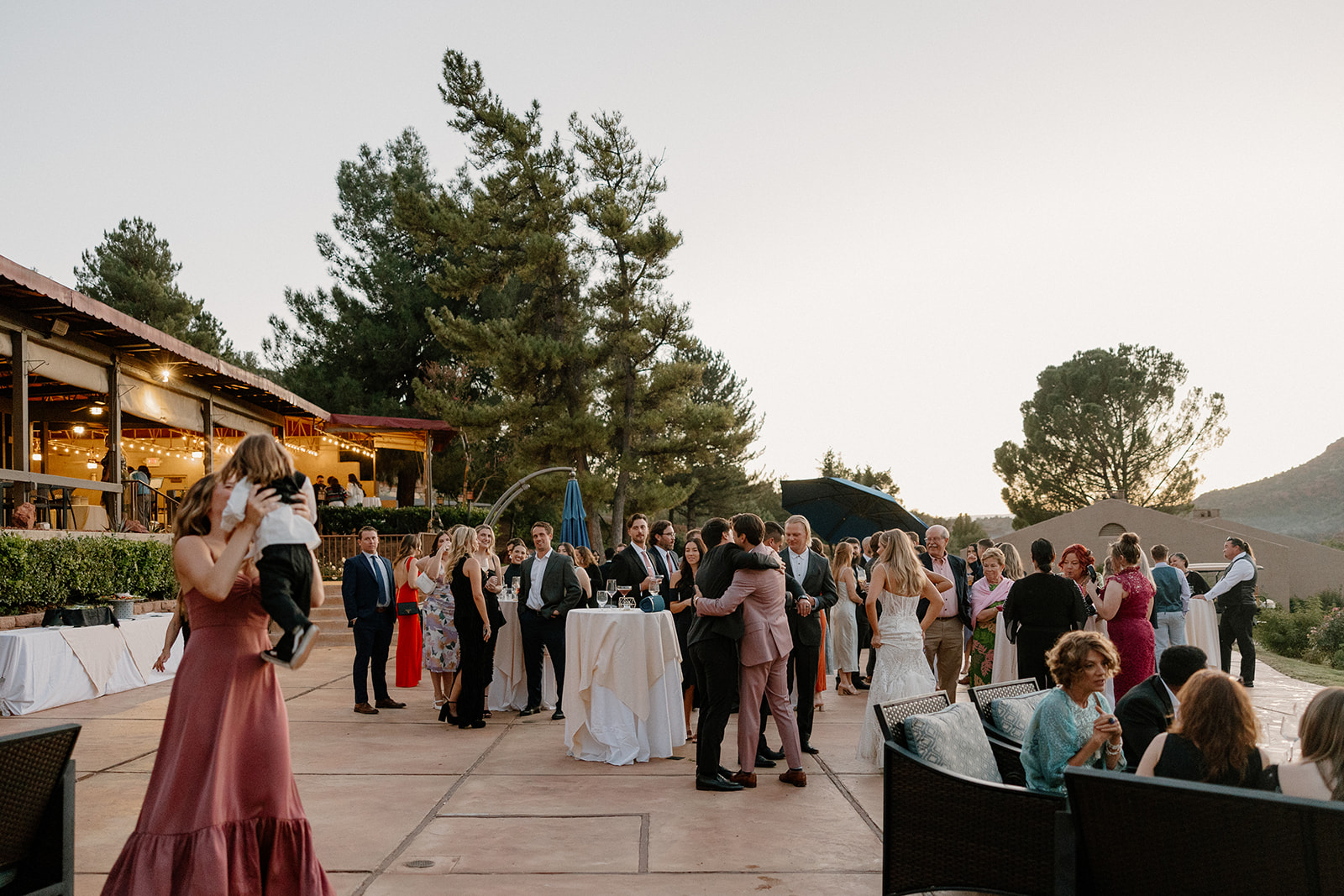Guests celebrate during the dreamy fairy garden Poco Diablo Resort wedding