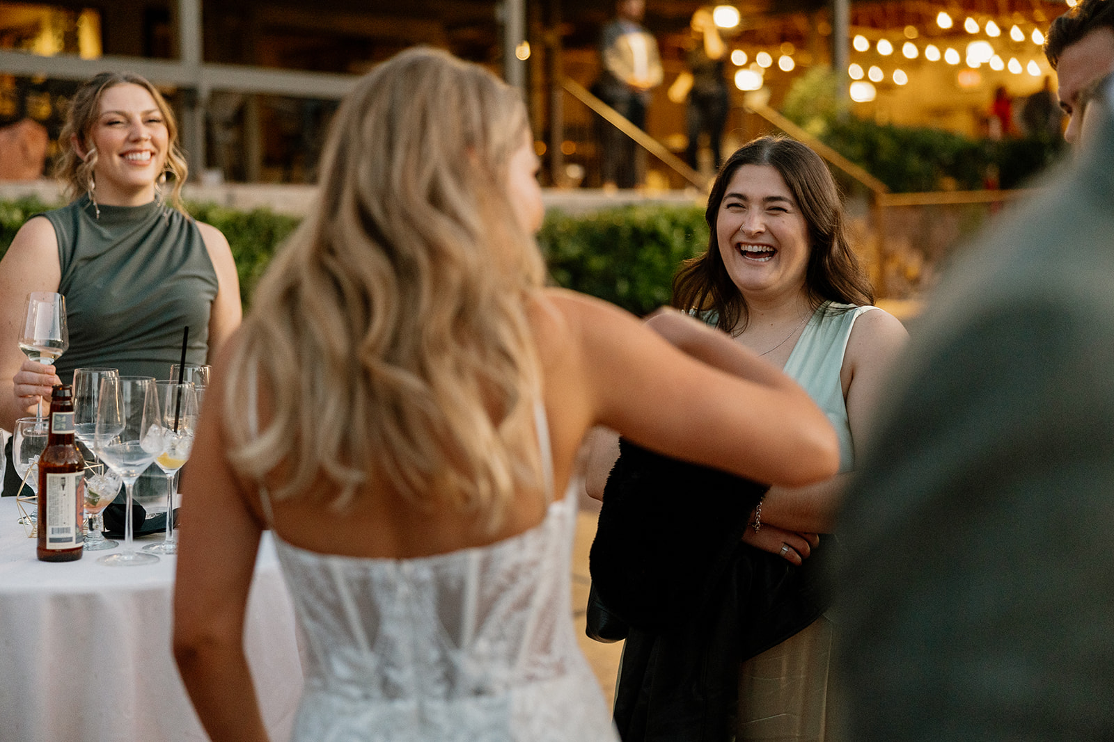 Bride celebrates with her guests during her dreamy Poco Diablo Resort wedding