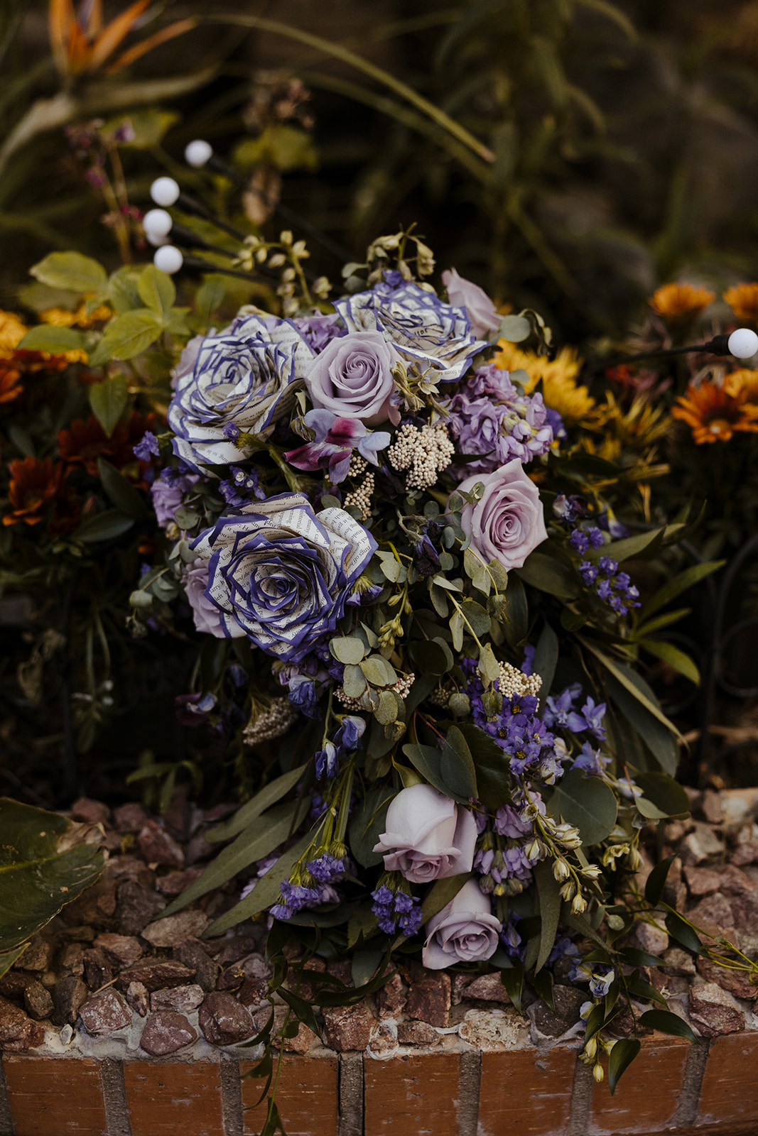 Dreamy blue flowers for an Arizona wedding day