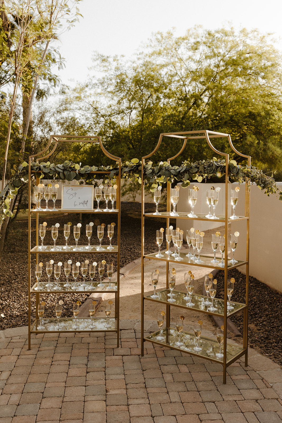The secret garden event center all set up and ready for the Arizona wedding day