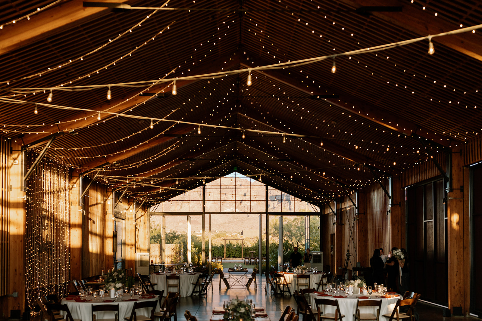 Beautiful Arizona desert wedding venue set up for the romantic reception 