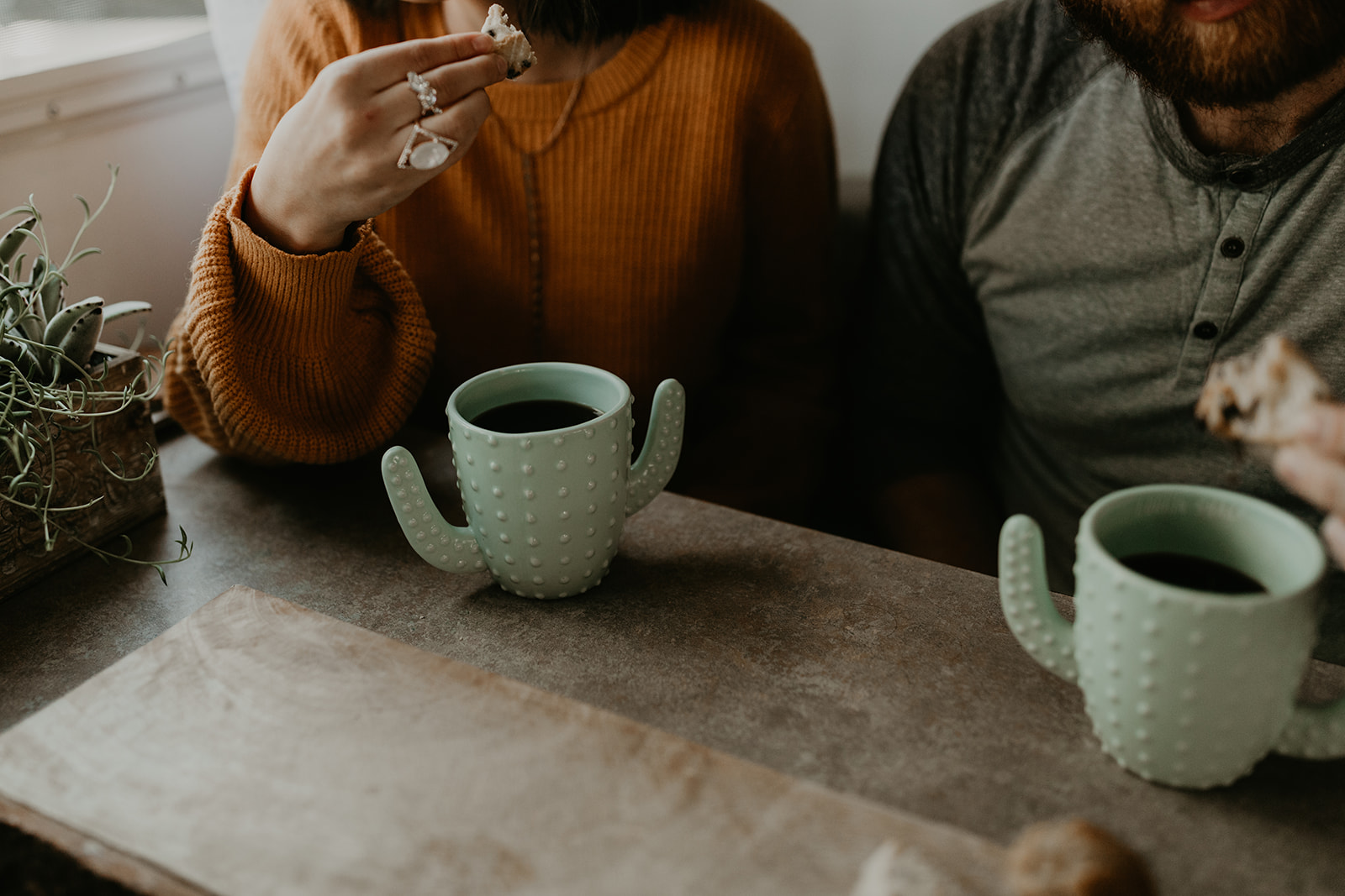 in home decor of a Flagstaff, Arizona in home photoshoot! Details are always a great couple photoshoot ideas at home