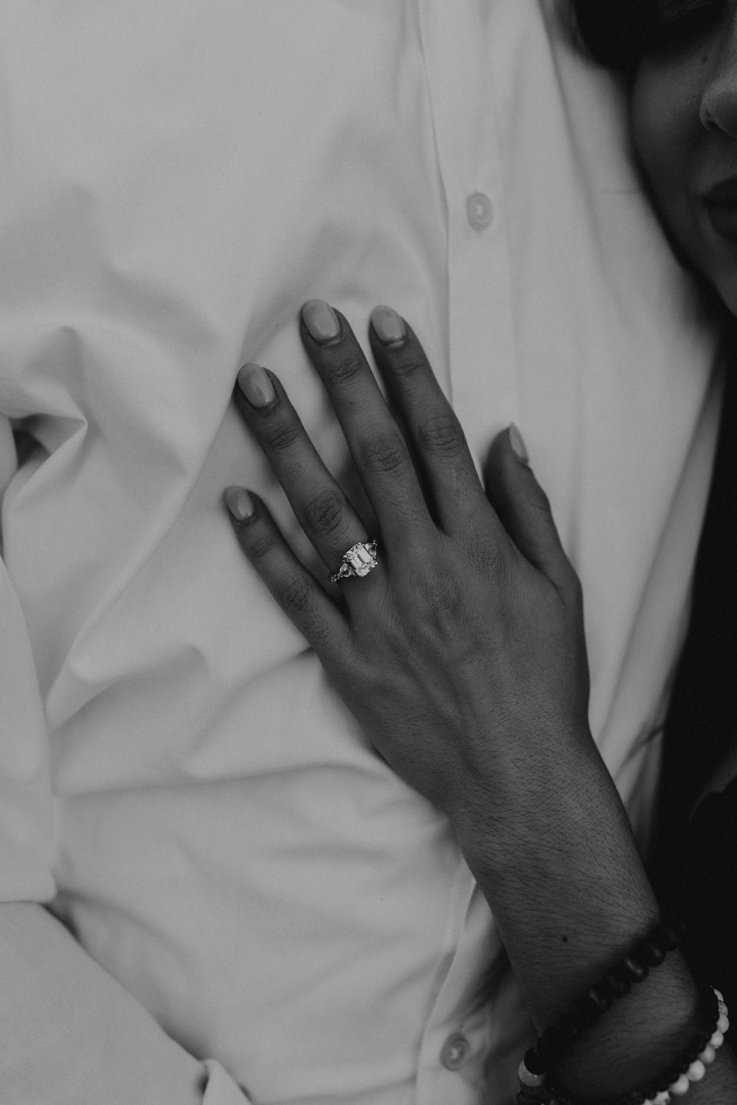 ring detail shot during an Arizona engagement photoshoot