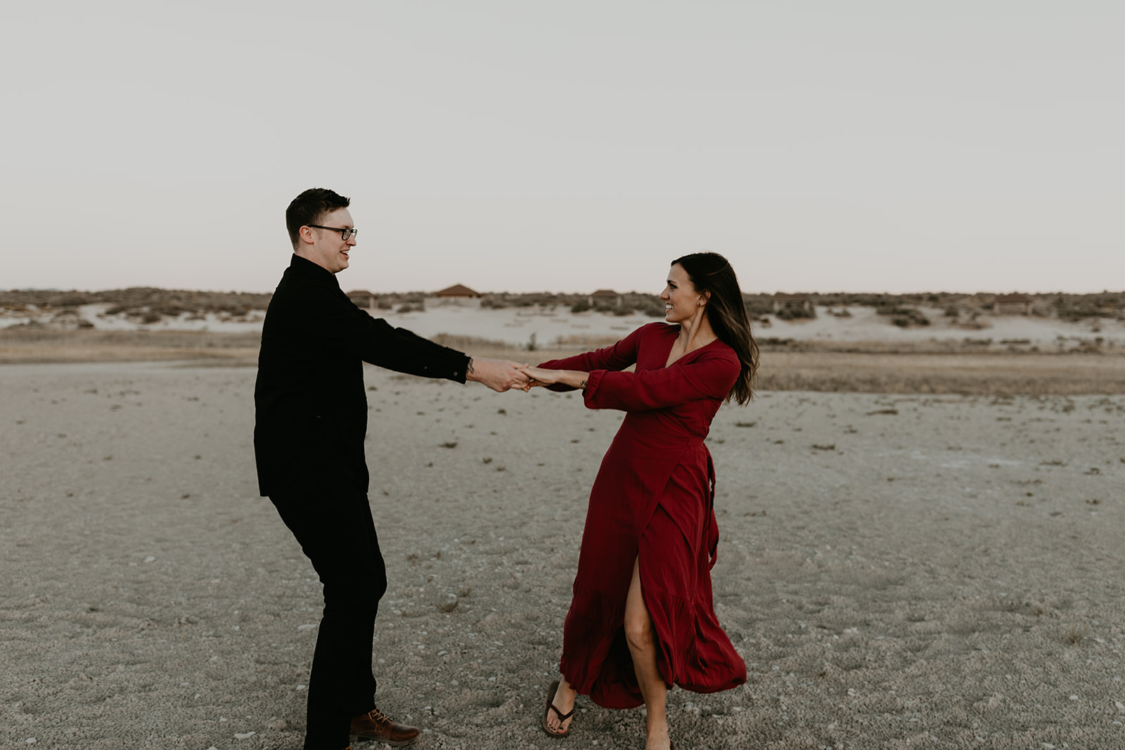 couple dance in the desert