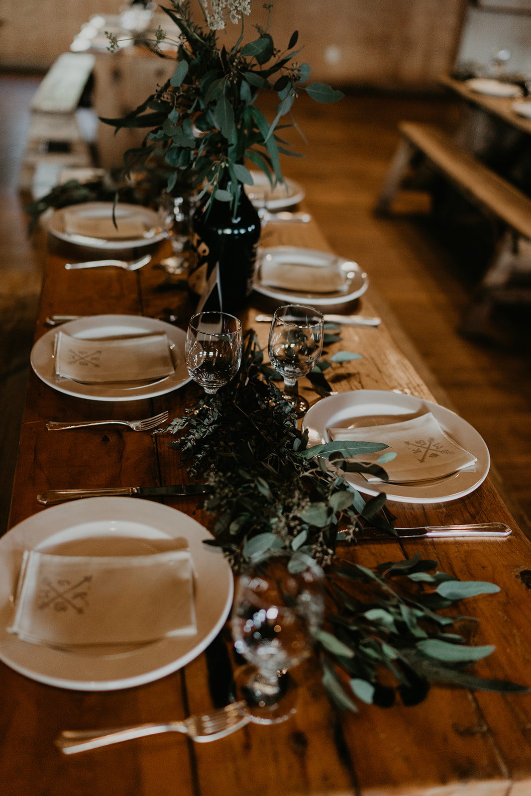 dreamy greenery inspired wedding reception details 