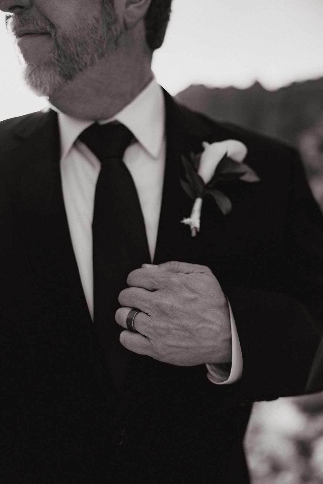 detail shot of the grooms suit before his stunning Arizona wedding day