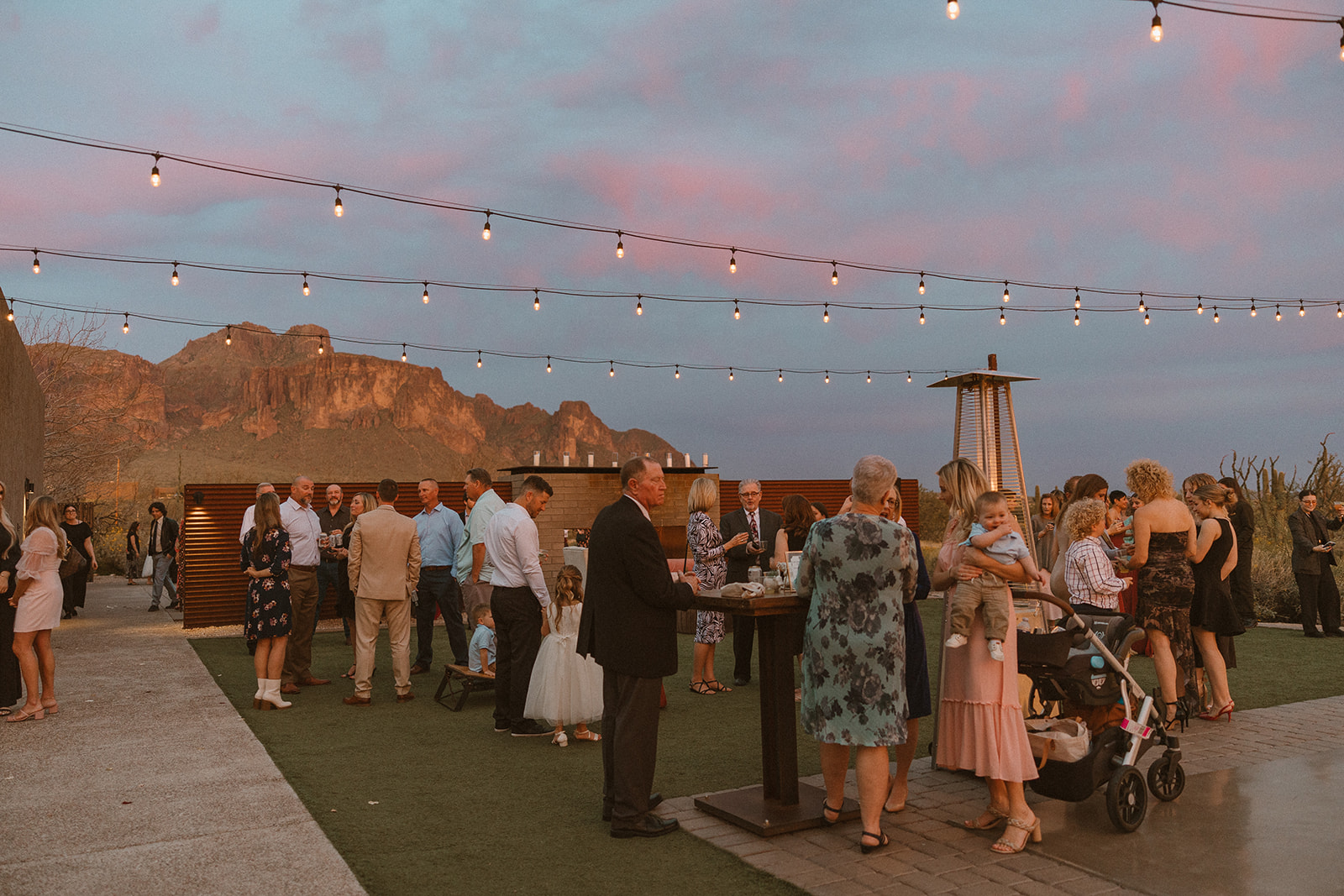 guests mingle during cocktail hour