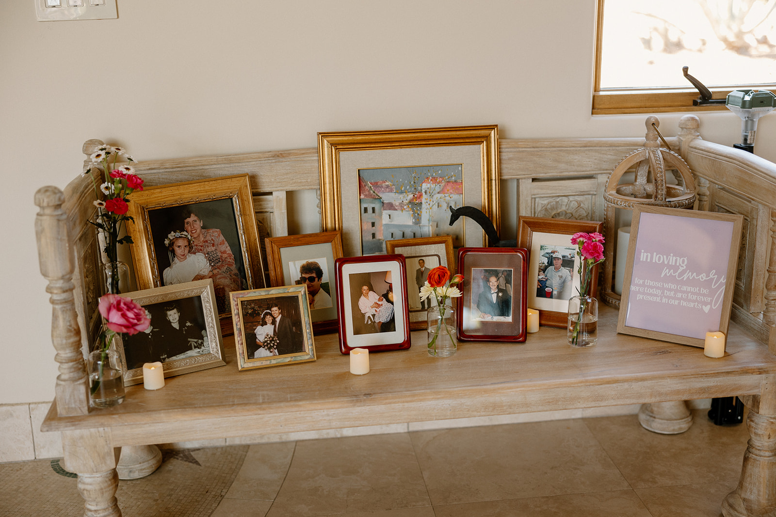 beautiful memorial section at an Arizona wedding