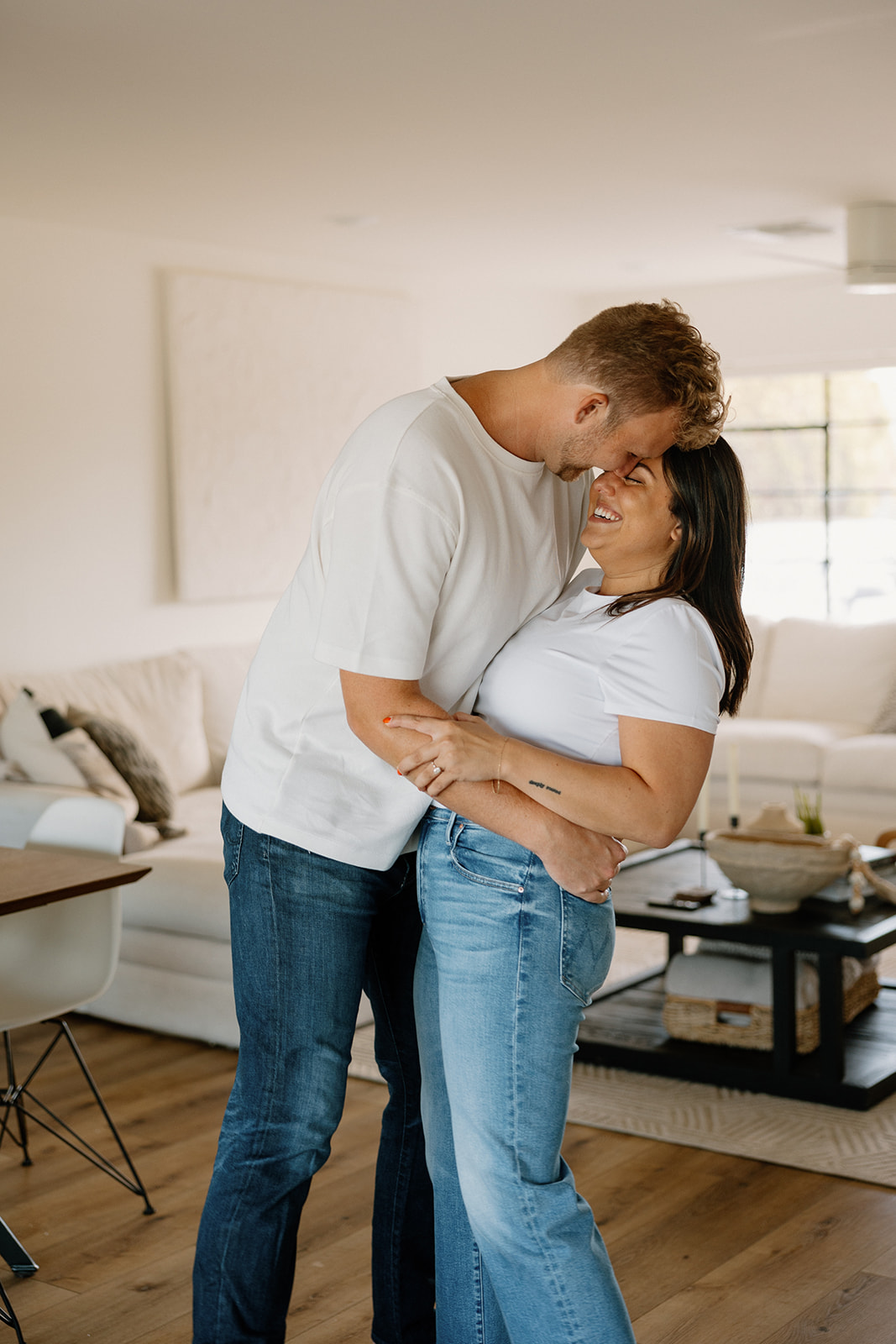 stunning couple share an intimate moment together