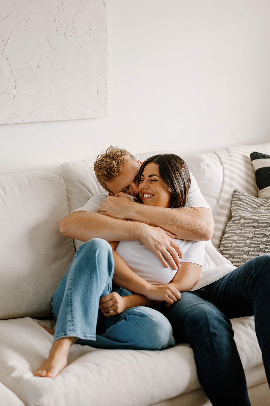 stunning couple share an intimate moment together