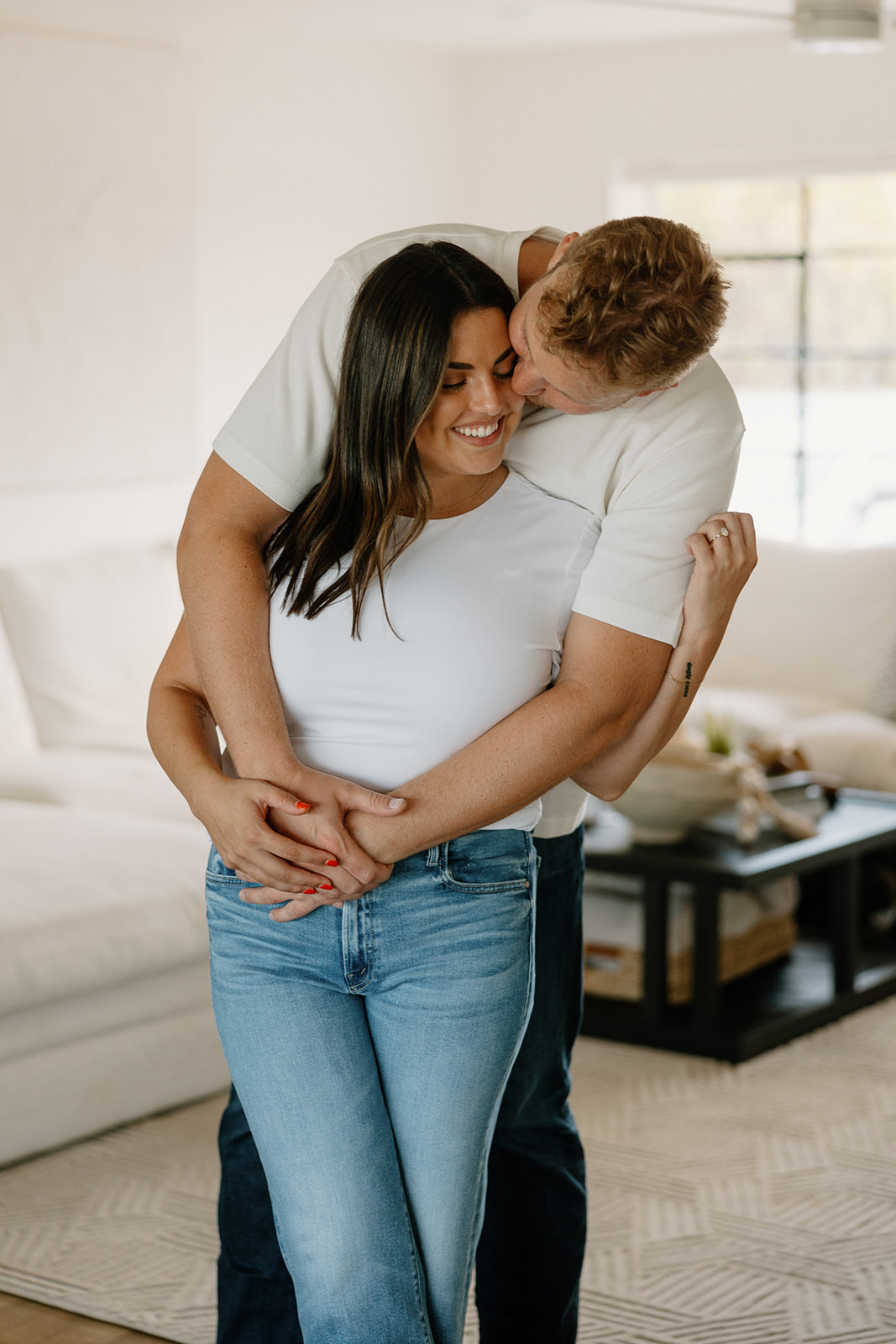 stunning couple share an intimate moment together