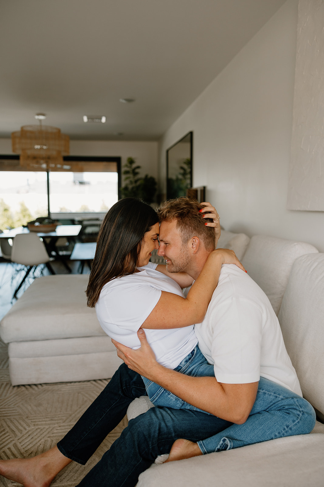 stunning couple share an intimate moment together