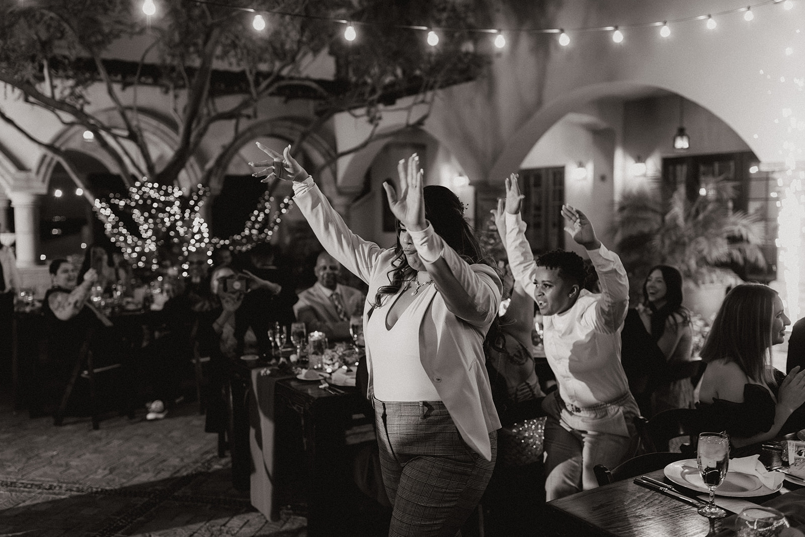 candid Arizona wedding reception photography 