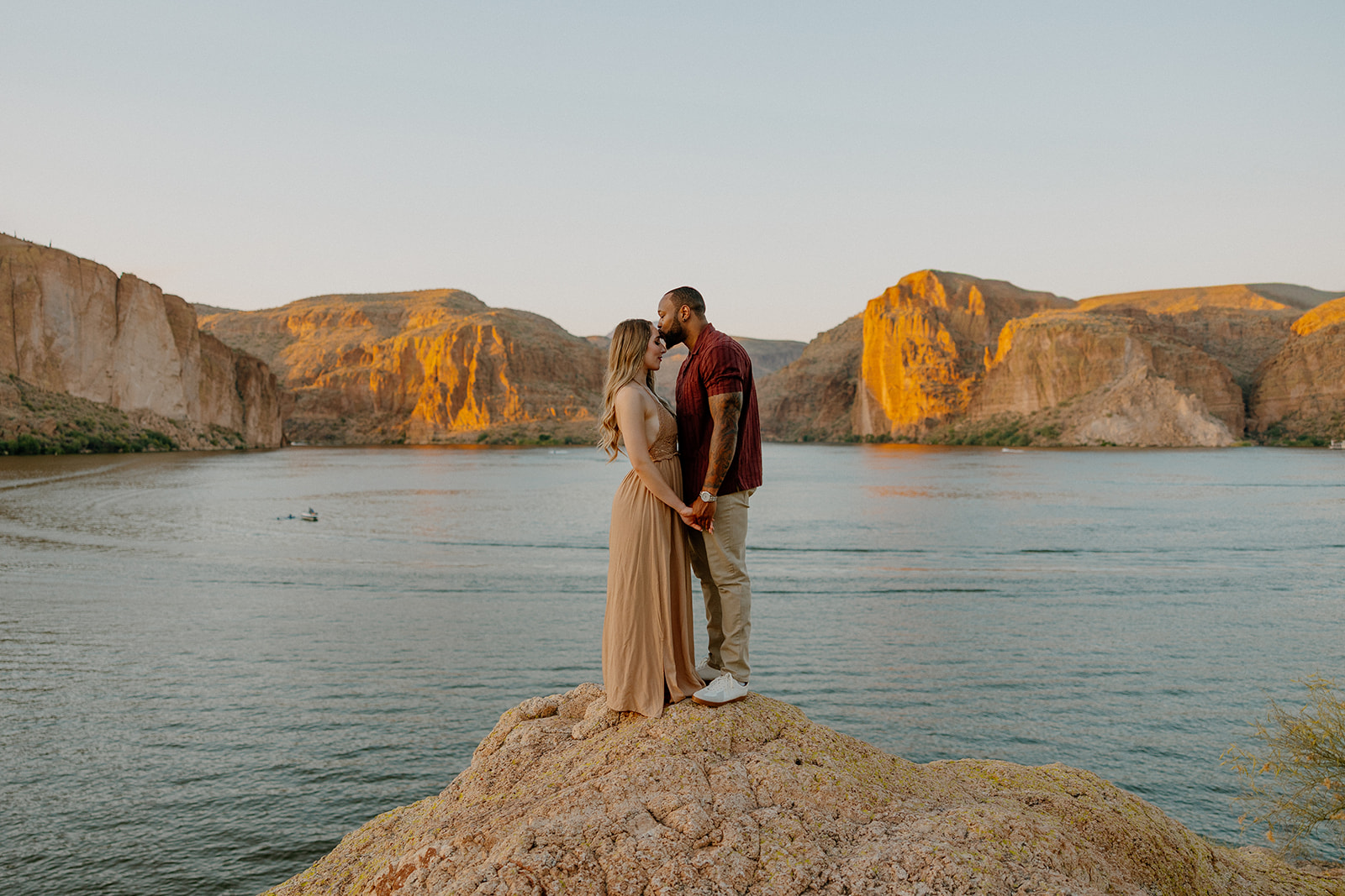 beautiful couple pose together