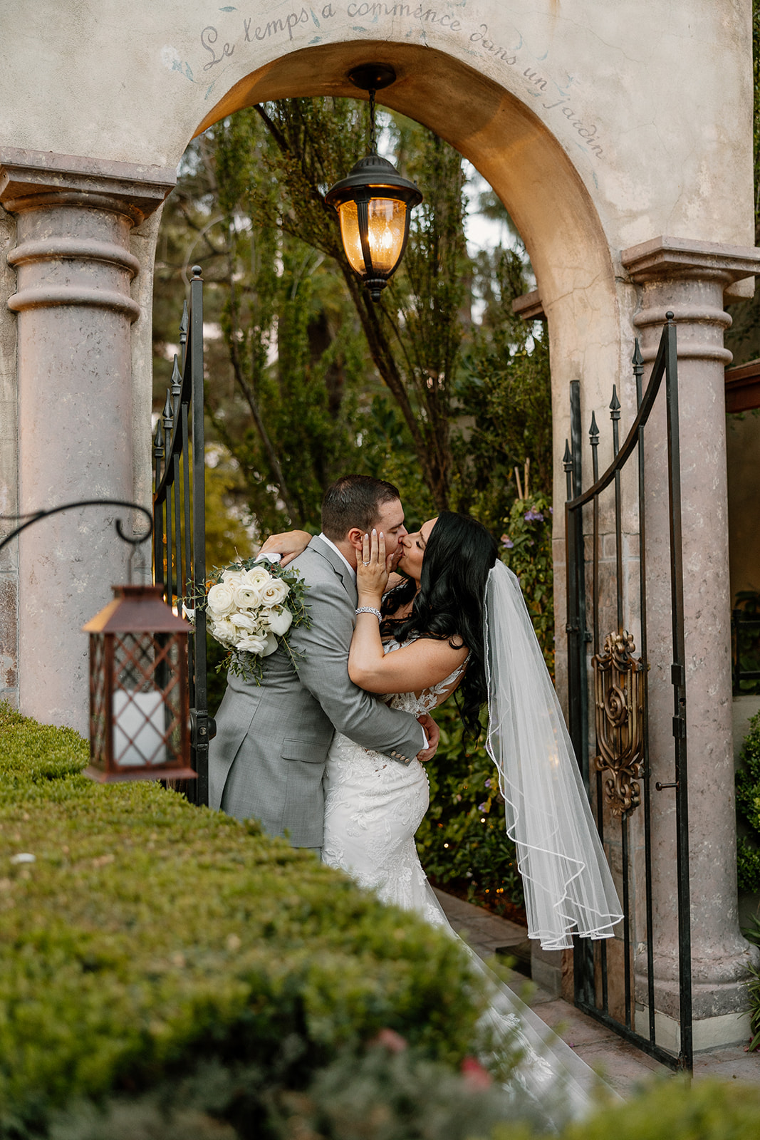 beautiful bride and groom share intimate moments together during their Arizona wedding