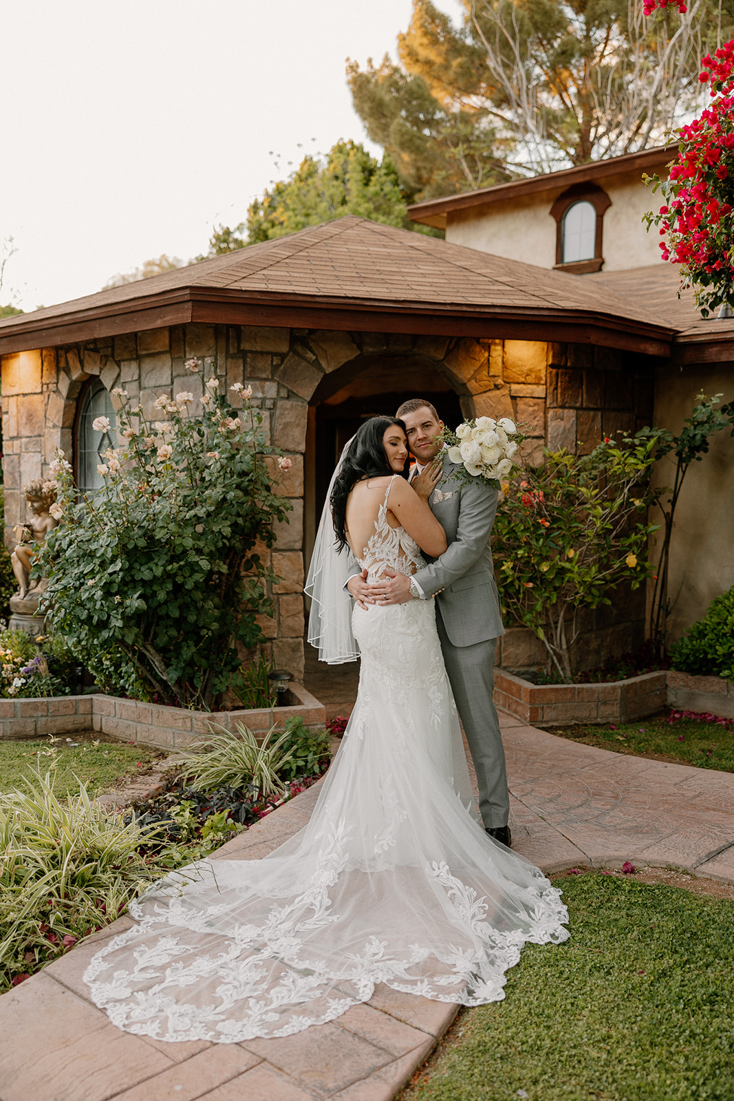 beautiful bride and groom share intimate moments together during their Arizona wedding