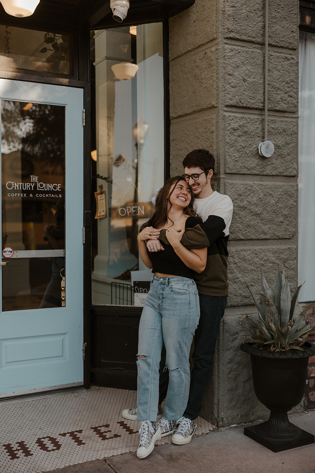 stunning downtown Prescott, Arizona engagement session