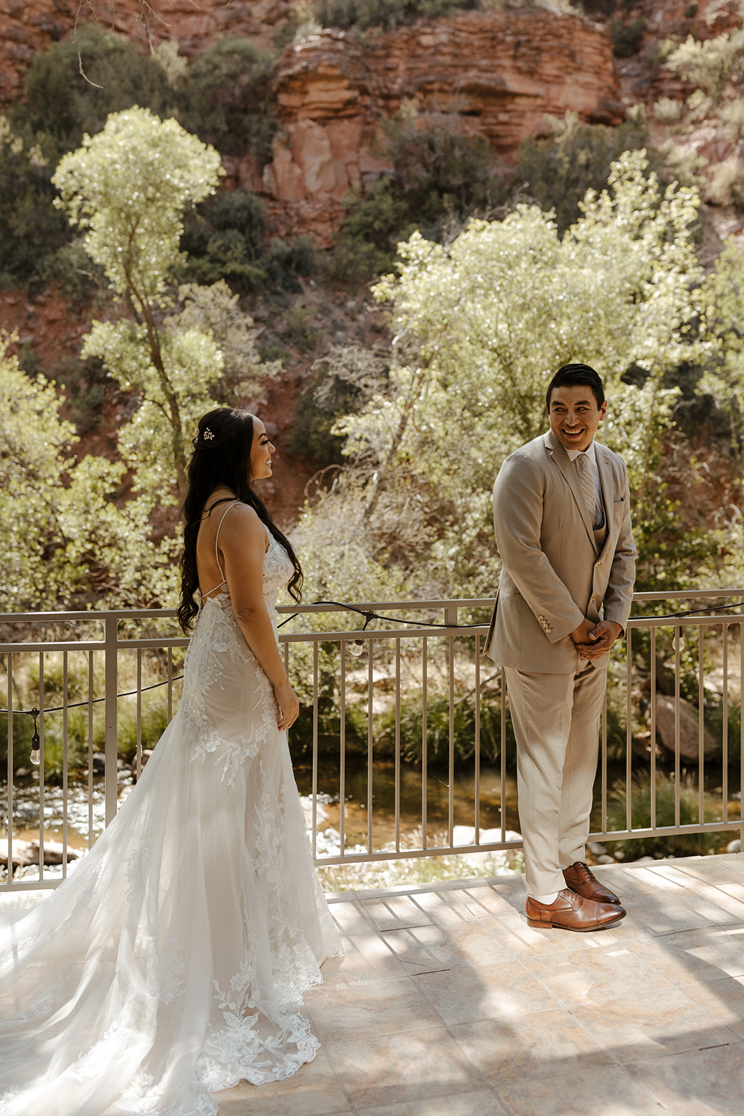 beautiful bride and groom pose together during their tlaquepaque wedding day