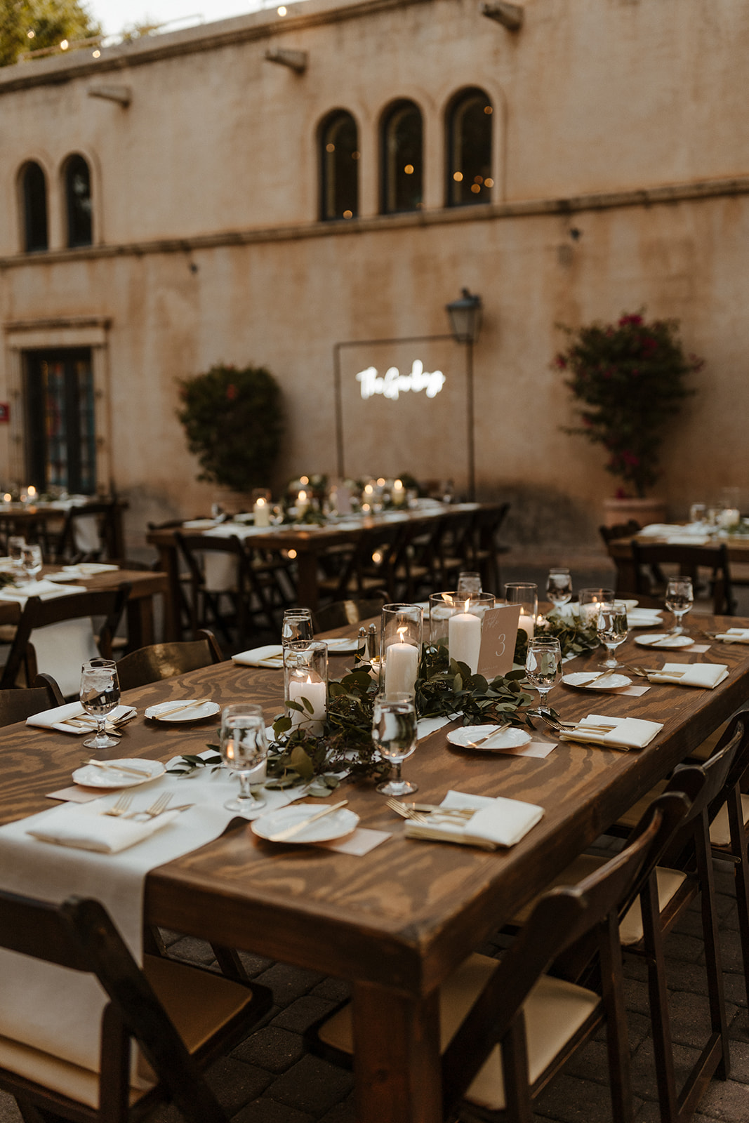 stunning night wedding reception in Arizona