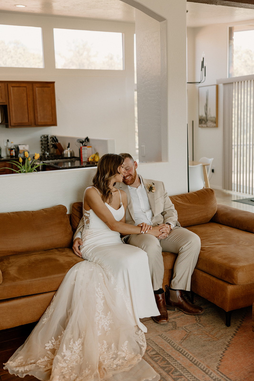 bride and groom take a moment to relax and connect with each other during their Wedding day, a perfect thing to include in your wedding day timeline