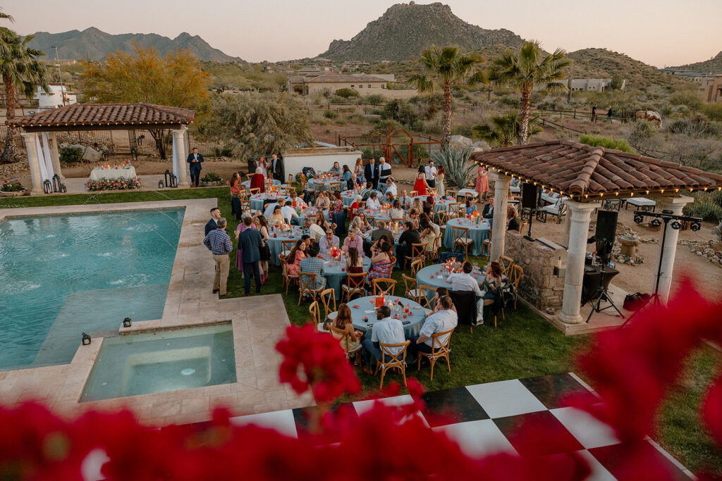 stunning outdoor wedding reception from an Arizona wedding day 