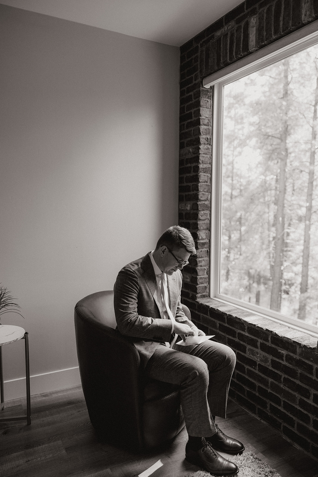 husband reads private vows for his stunning bride