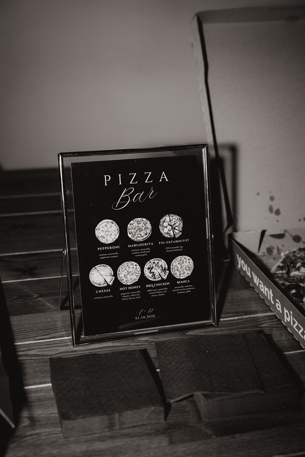 pizza bar wedding details