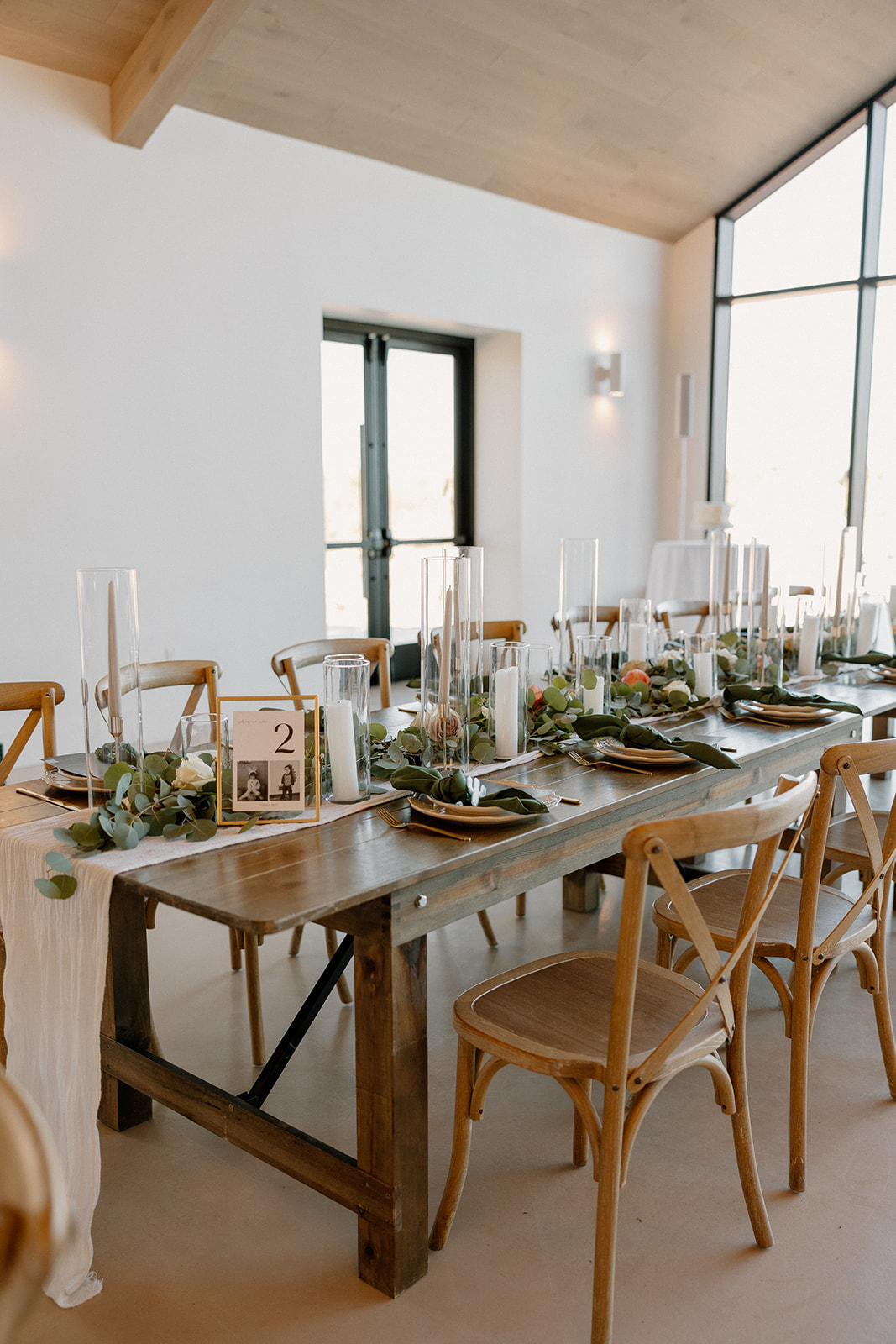 desert view's chapel reception area ready for a timeless Arizona wedding day