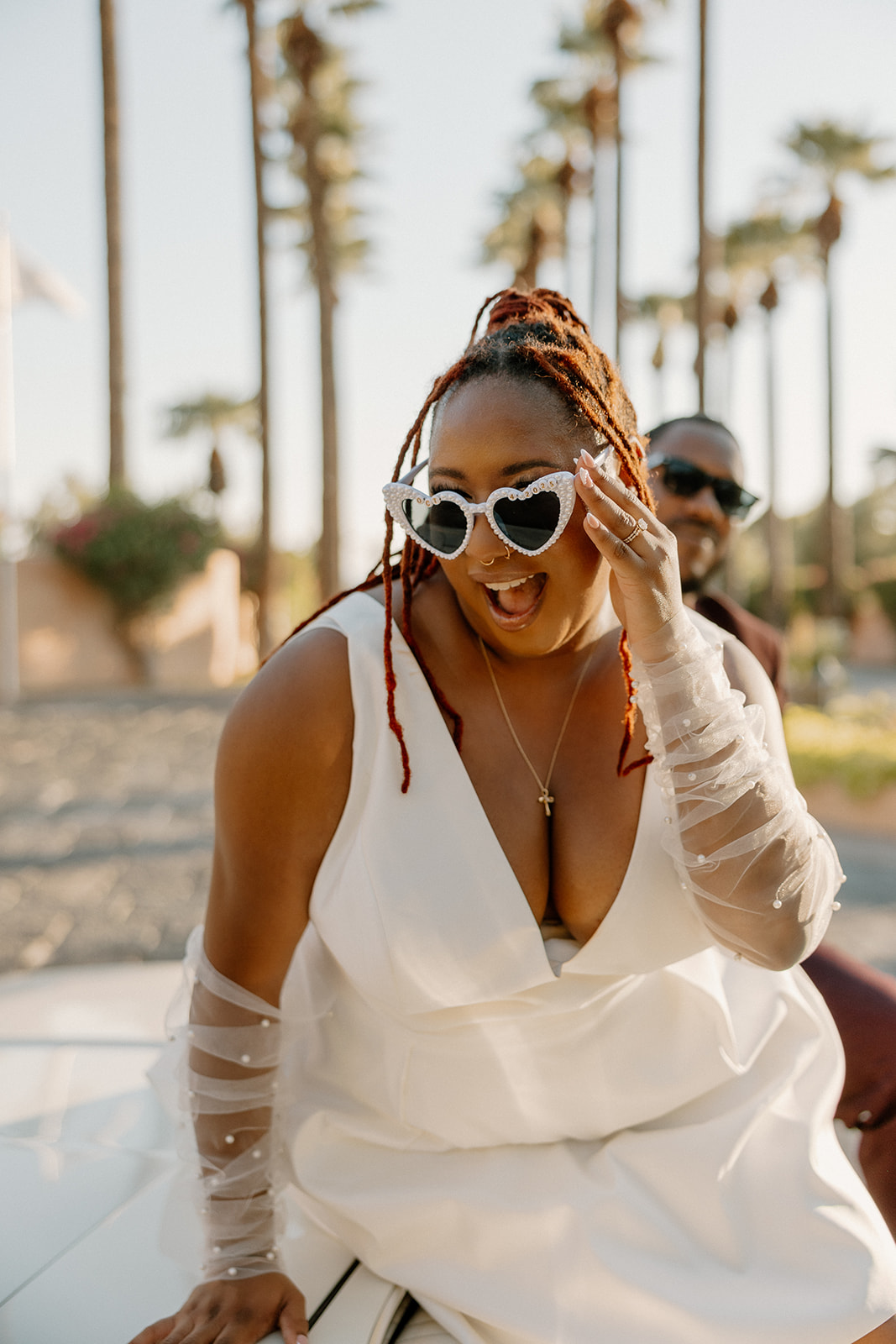 future bride shows off her bling to the camera