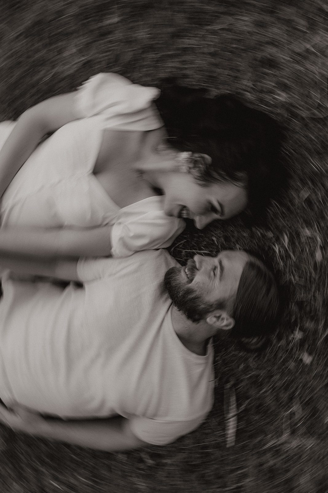 stunning couple pose together during their nature inspired engagement photoshoot