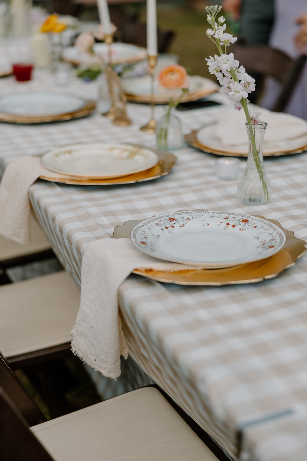A bride and groom's wedding details on their tables