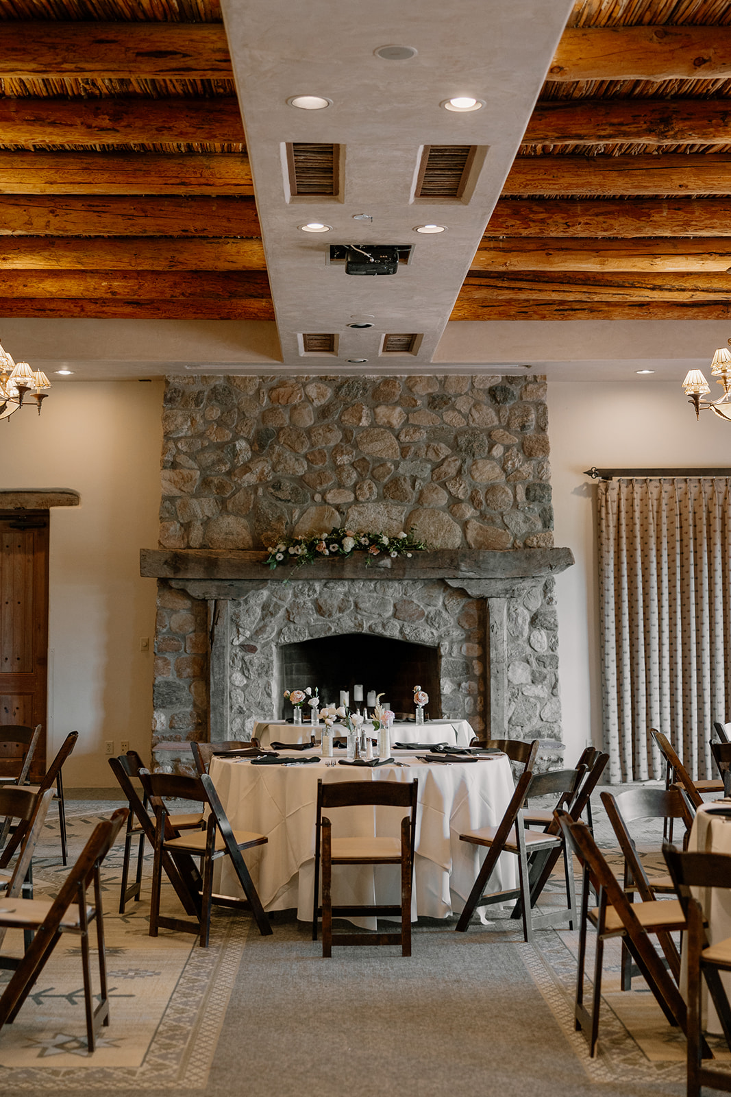 The Saguaro at Tanque Verde Ranch set up for a wedding reception
