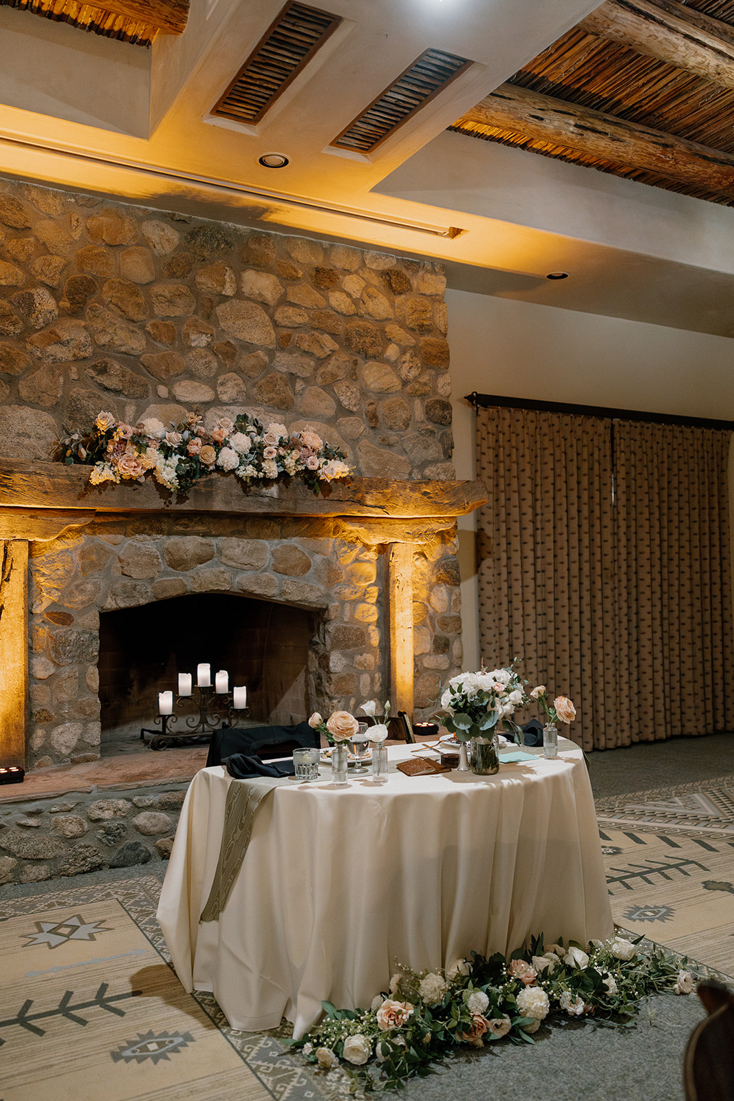 The Saguaro at Tanque Verde Ranch set up for a wedding reception