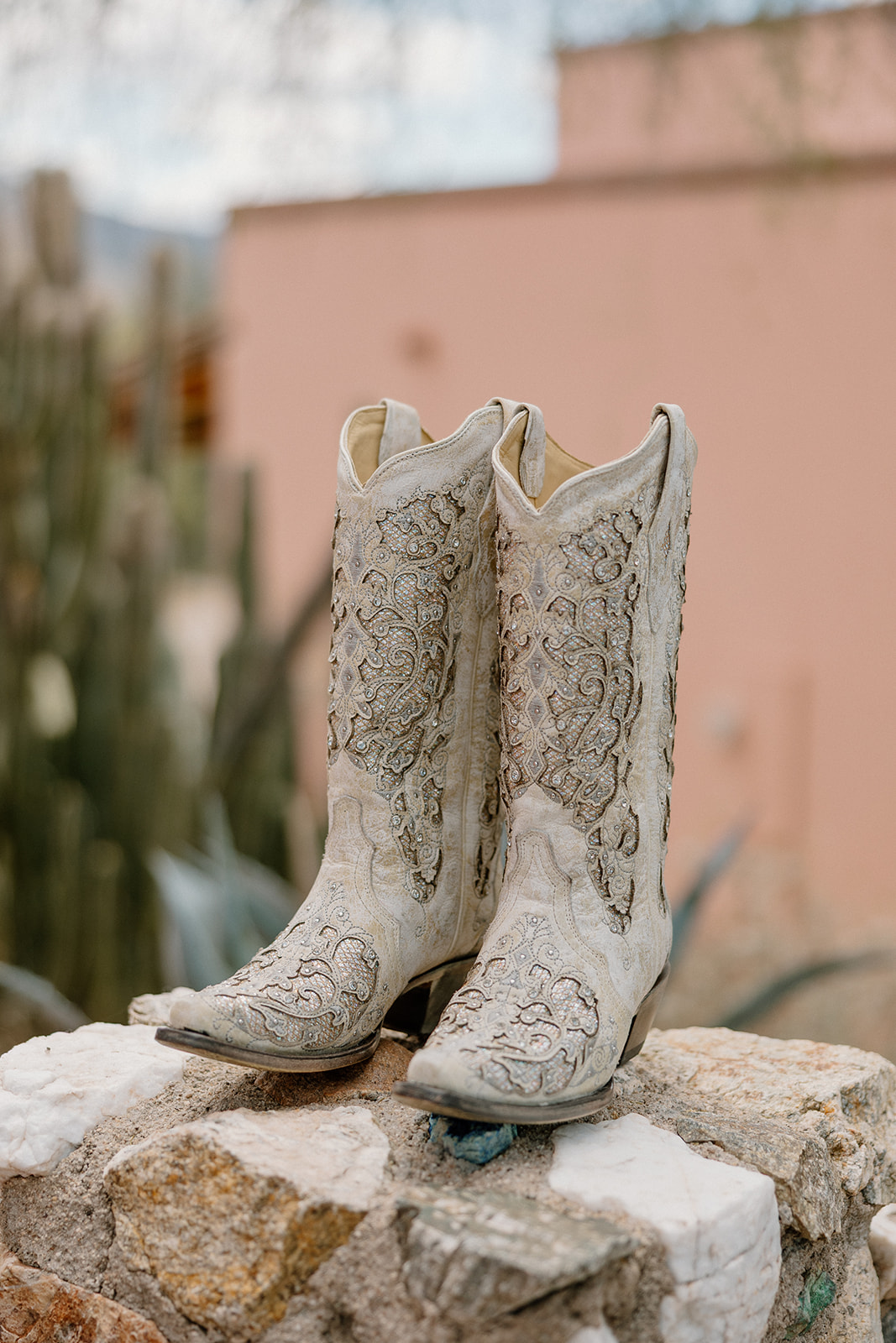 A bride's boots for her wedding