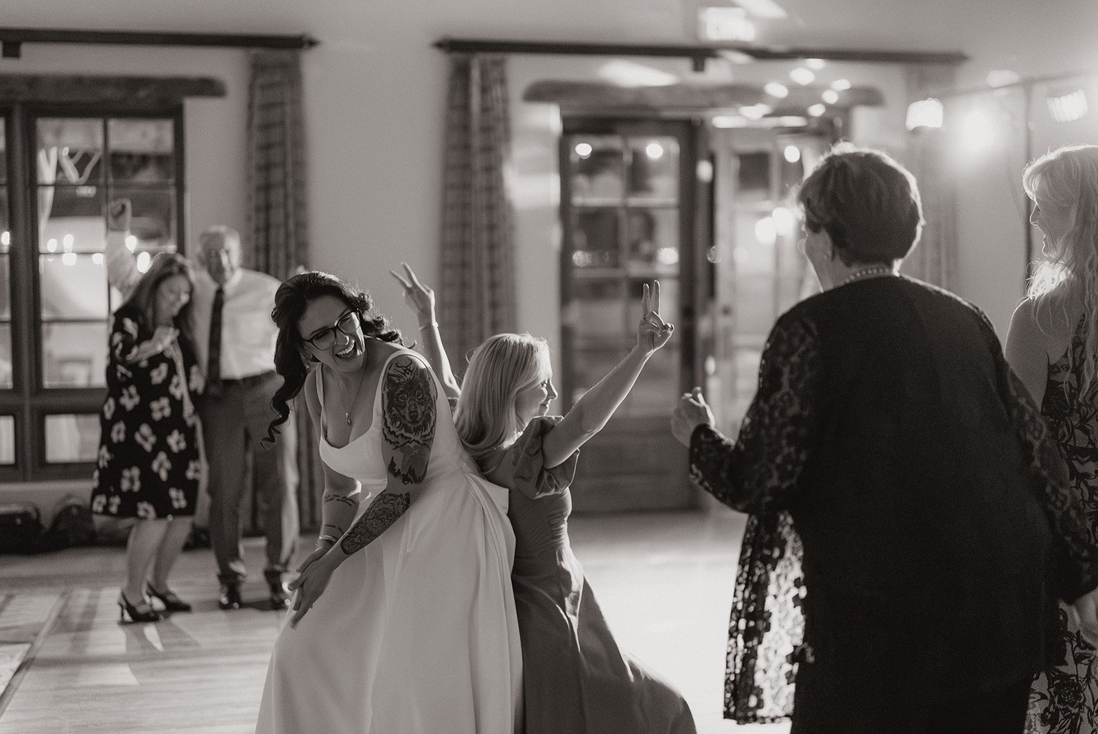 A bride dancing on the dance floor