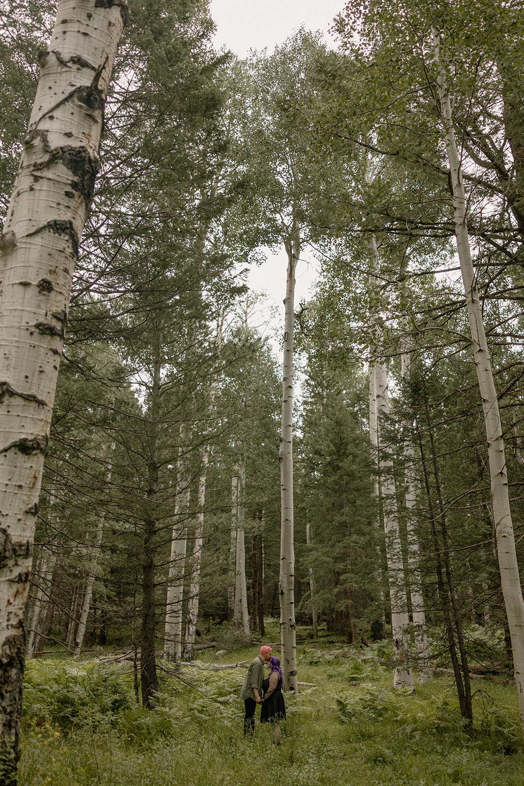 A couple at one of my favorite engagement photo locations, Aspen Corner