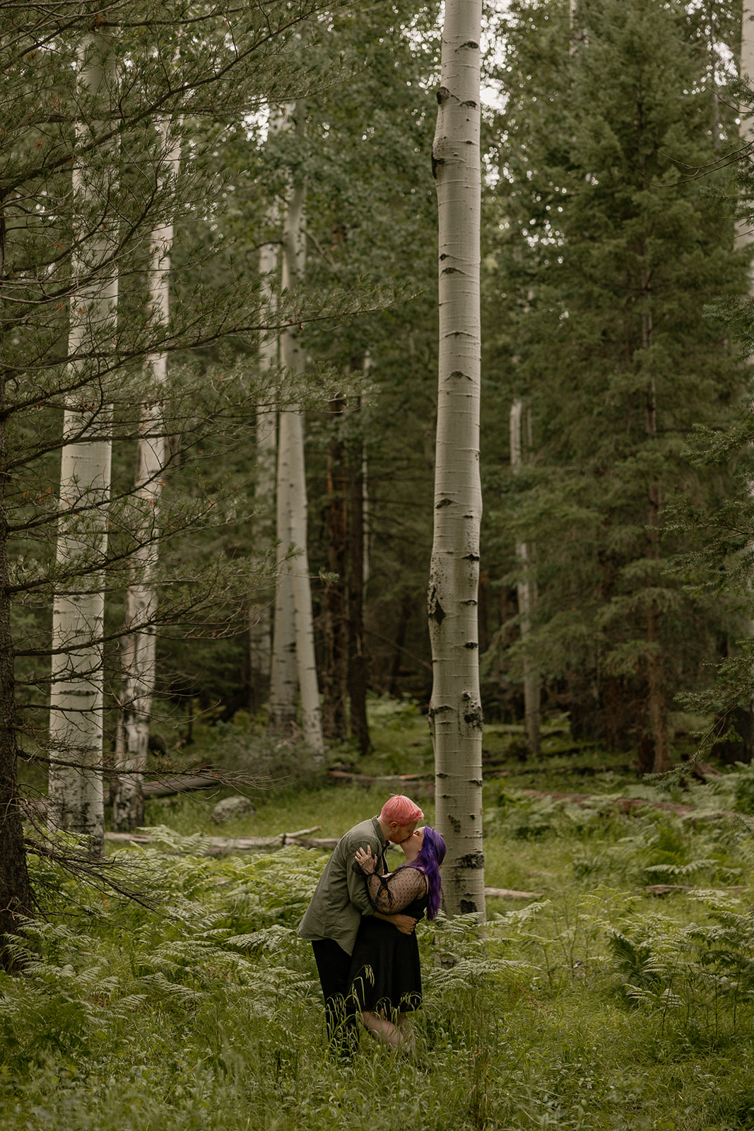 A couple at one of my favorite engagement photo locations, Aspen Corner